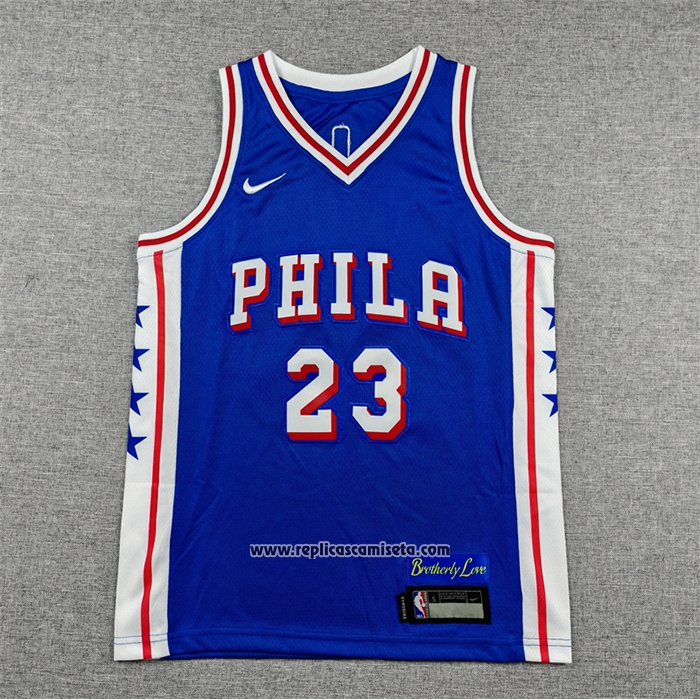 Camiseta Nino Philadelphia 76ers LeBron James NO 23 Icon 2025-26 Azul